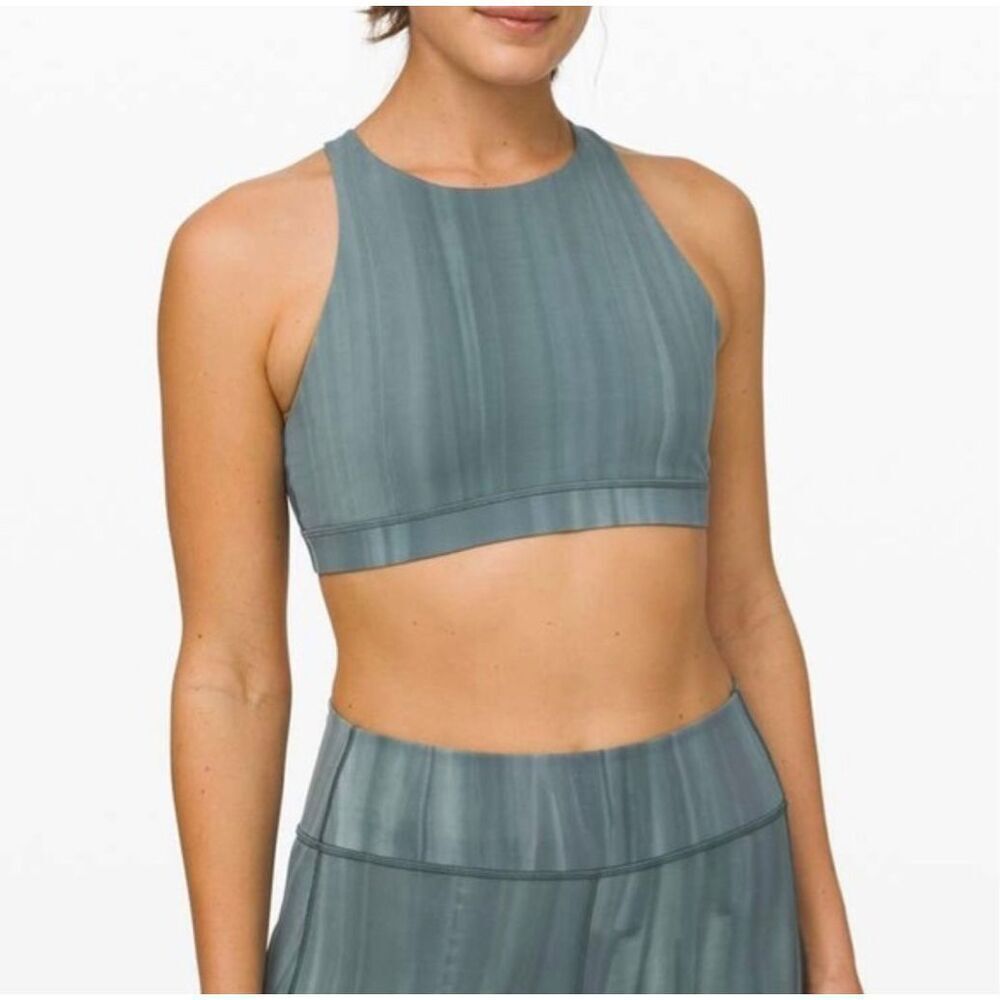 Lululemon Energy high neck linear spray dye 8 Athleisure bra